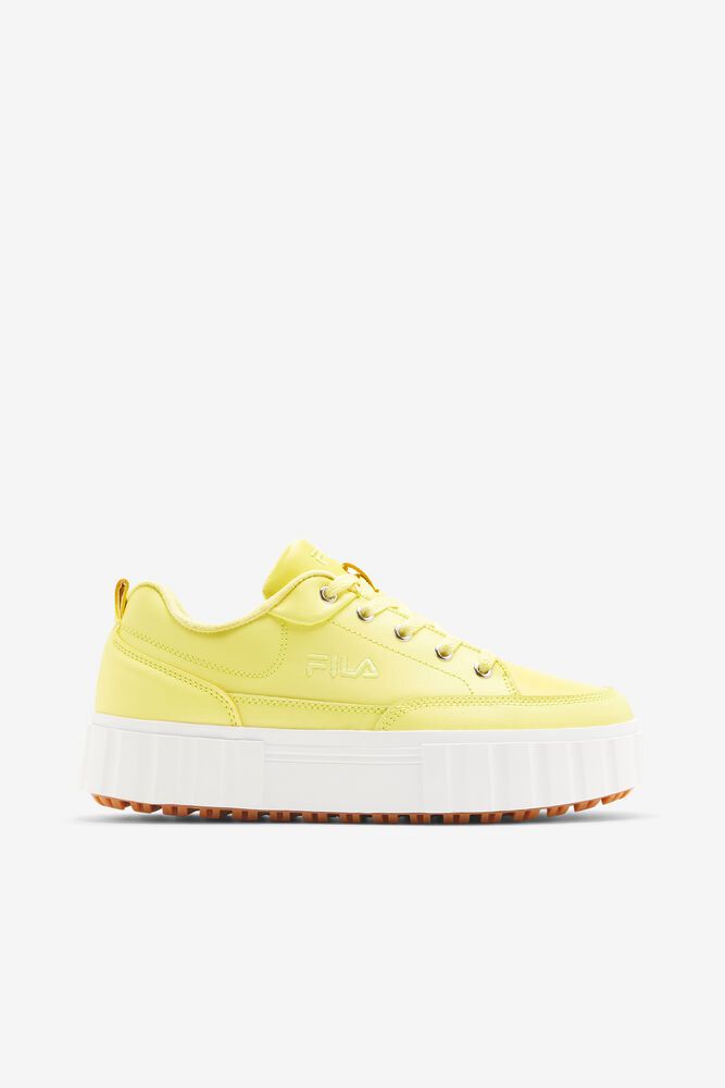 Fila Sandblast Low Yellow Sneakers Womens - NZ 51486-ZPXR